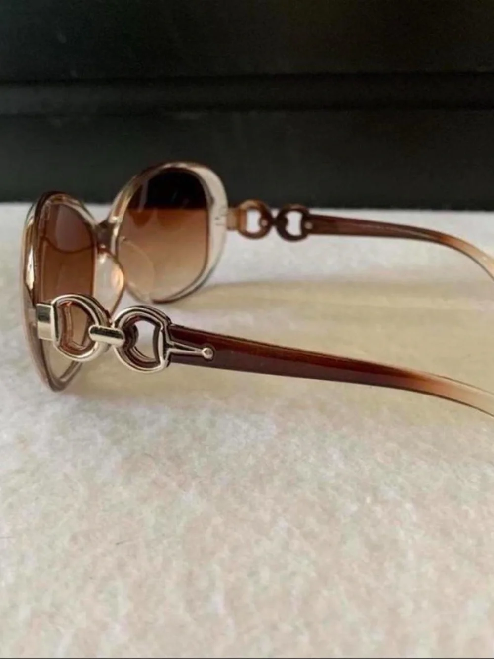 Women's Brown Oversized Fashion Sunglasses